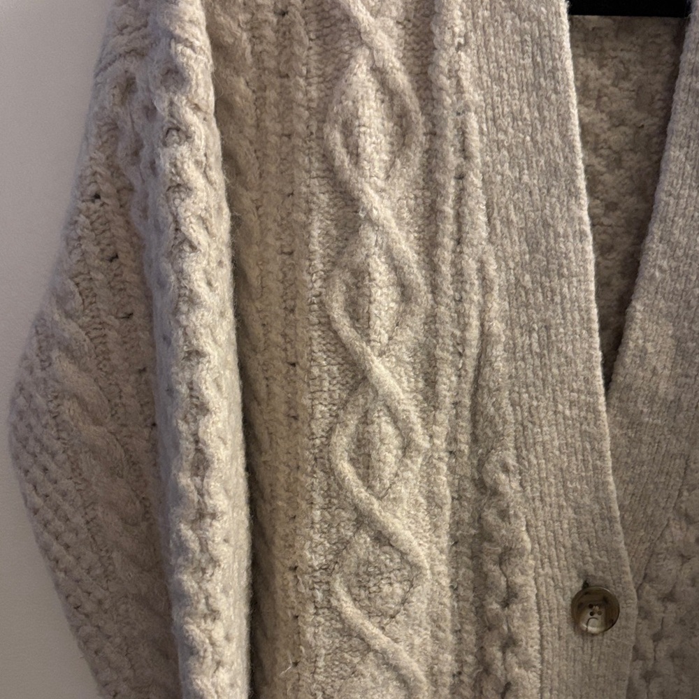 J. Crew Beige Cable Knit Cardigan - Picture 3 of 4